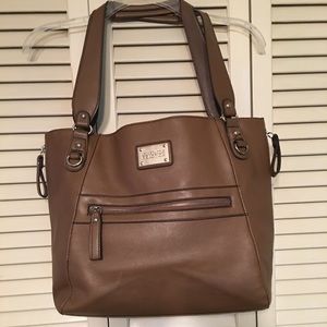 Kennith Cole Oversized Shoulder Combo Purse/Laptop/Overnight Tote